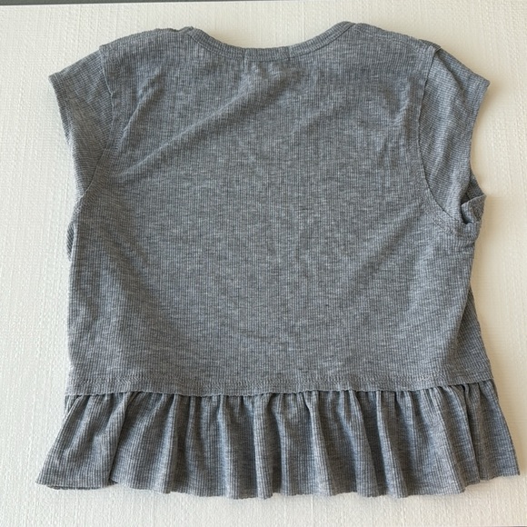 Altar’d State Gray Ruffled Top - Picture 2 of 2